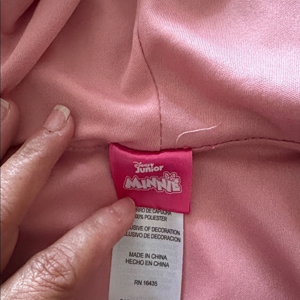 Pink Hooded Jacket with Cartoon Print - Picture 7 of 10